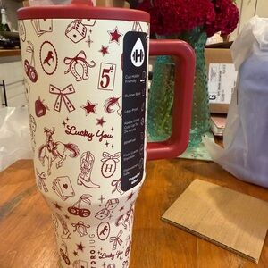 HydroJug Red Western Charm 40oz traveler never used